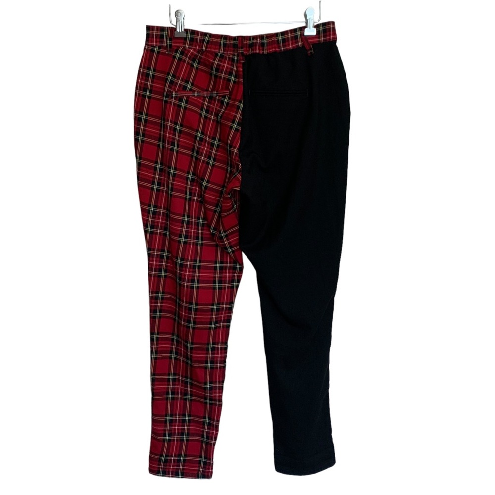 Hot Topic Split Leg Plaid High Rise Pants Size Large - Picture 4 of 9